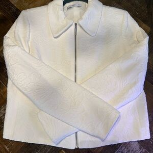 Women's White Textured Jacket